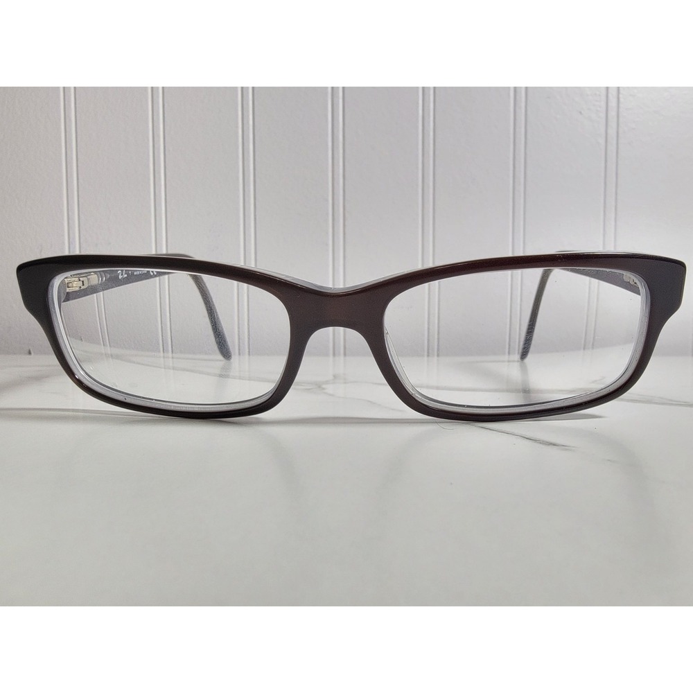 Ray-Ban Eyeglasses Frames RB5187 5076 Gray Brown Acetate Rectangular 52-16-140